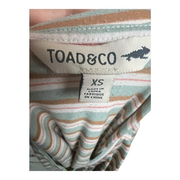 Toad & Co Striped T-Shirt Tee Shirt Casual Comfy Cozy Basic Normcore Womens XS - Picture 6 of 6